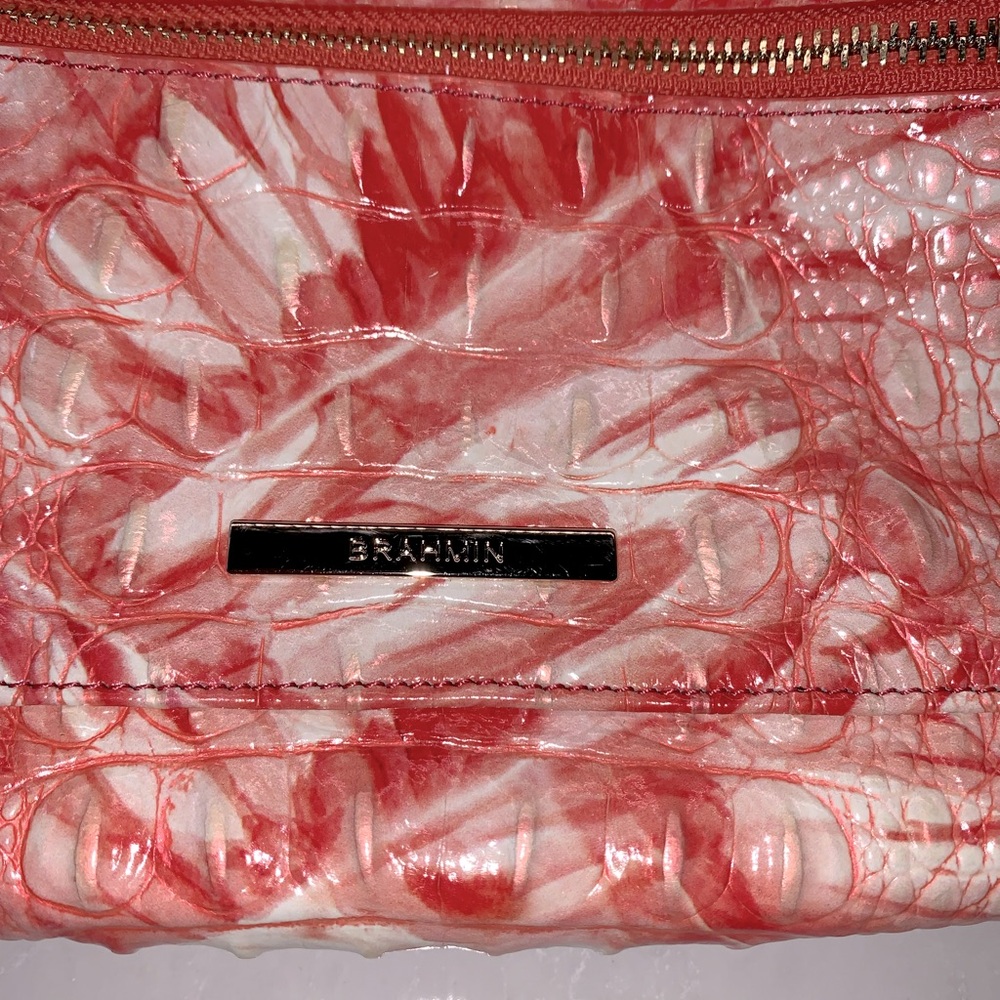 Brahmin Vida Crossbody In Pink Flamingo Mrlbourne With Flamingo Tassel - Picture 4 of 16